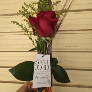 Rosa Sant Jordi espada de madera